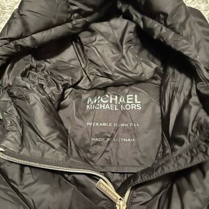 Michael Kors Black Packable Down Jacket- Small